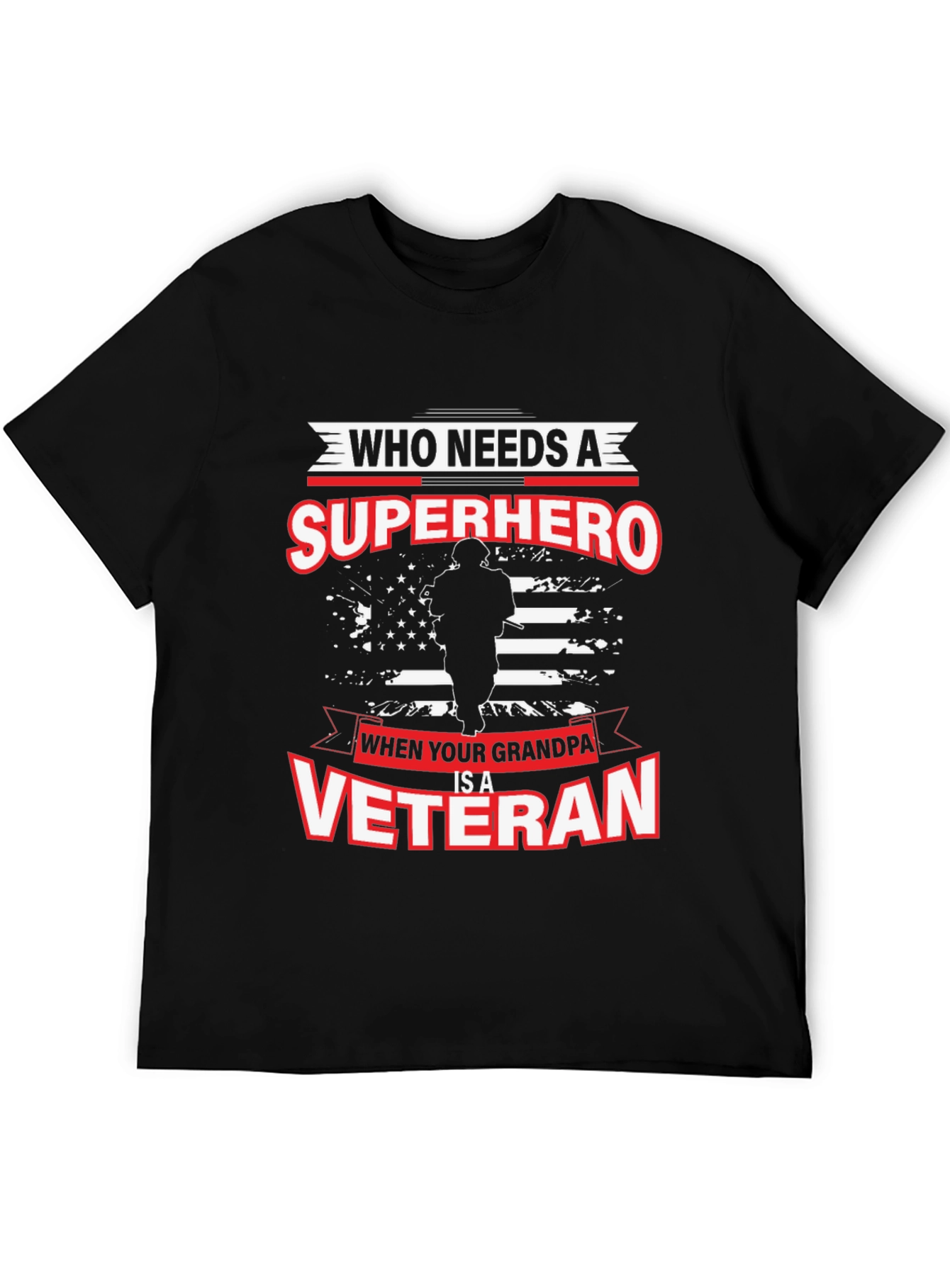 Grandpa Veteran T-Shirt: Superhero Graphic Tee