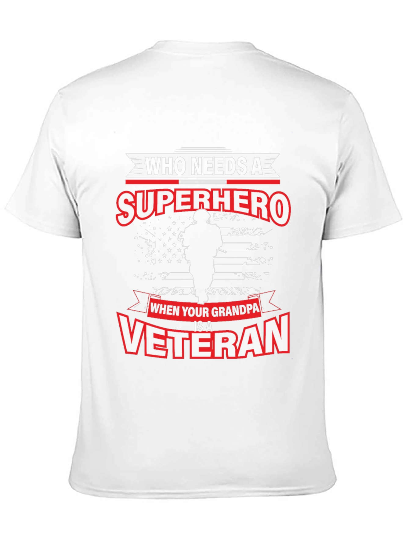 Grandpa Veteran T-Shirt: Superhero Graphic Tee
