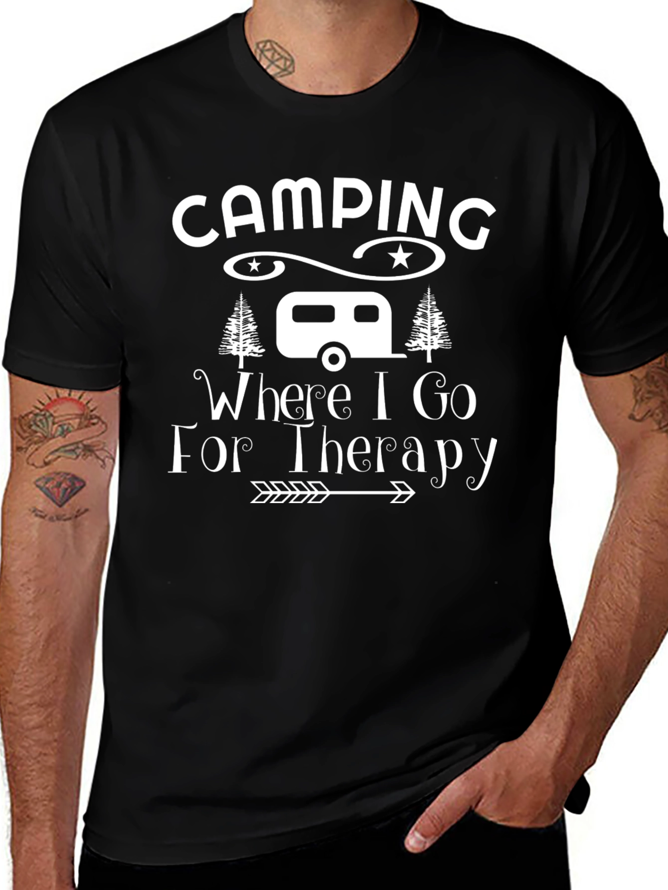 Camping Therapy T-Shirt: Where I Go For Therapy Tee