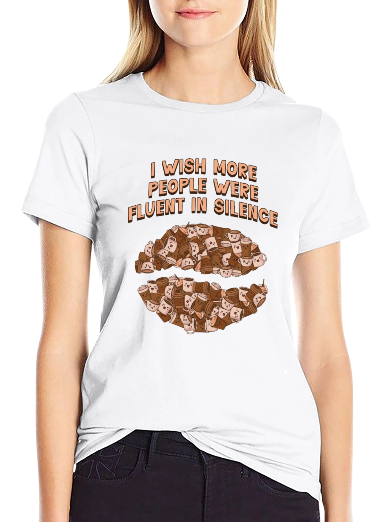 Fluent in Silence Coffee T-Shirt - Introvert Apparel