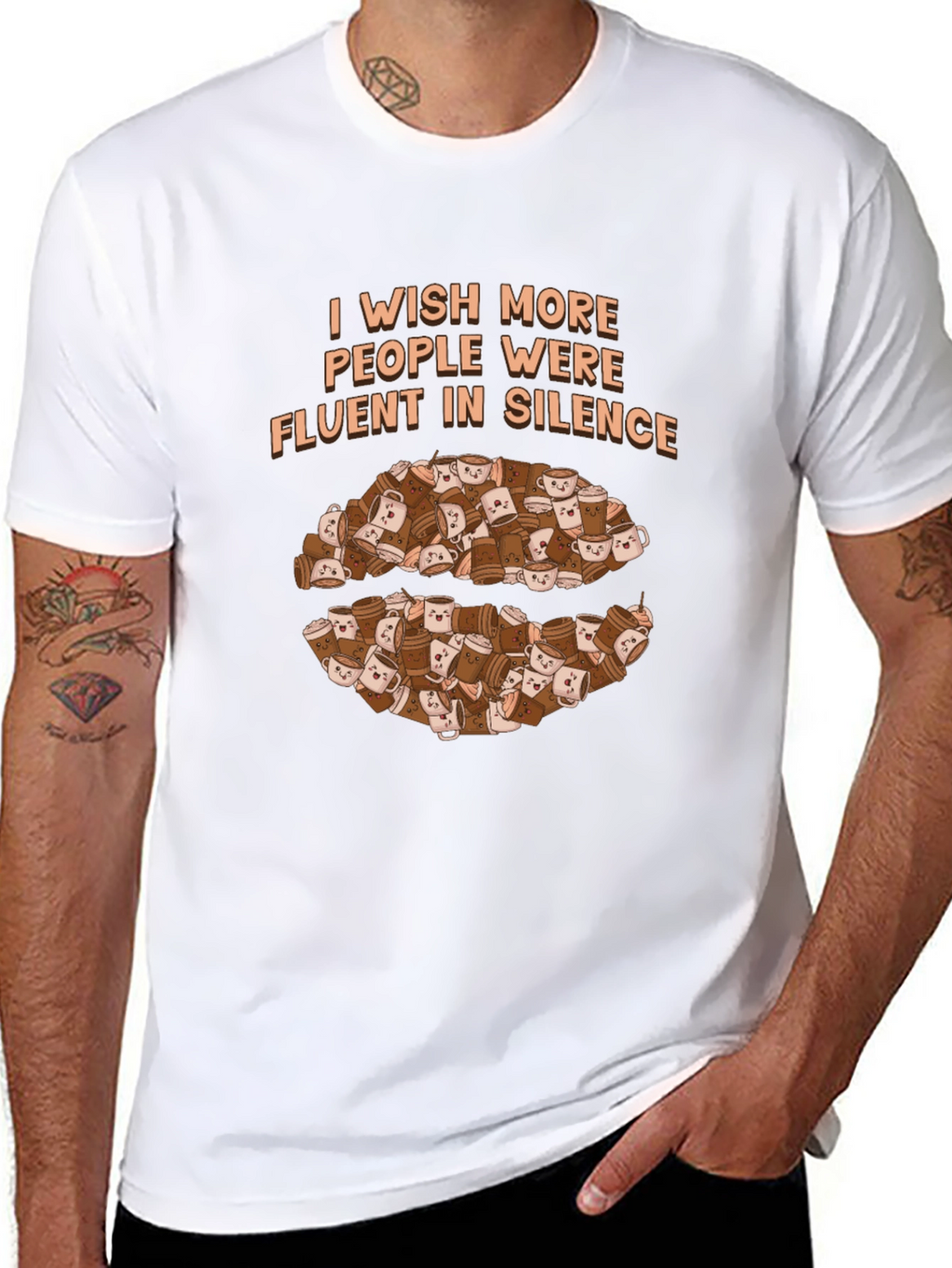 Fluent in Silence Coffee T-Shirt - Introvert Apparel