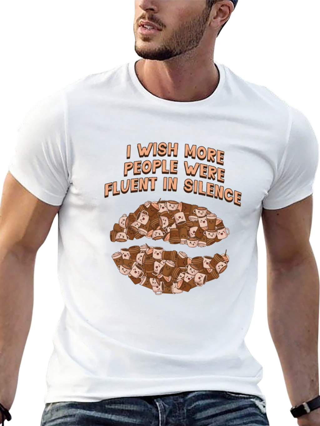 Fluent in Silence Coffee T-Shirt - Introvert Apparel