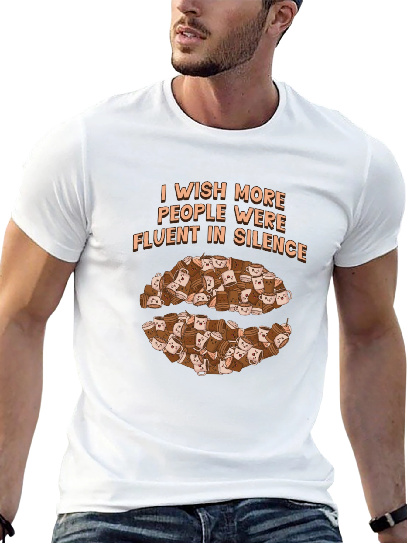 Fluent in Silence Coffee T-Shirt - Introvert Apparel