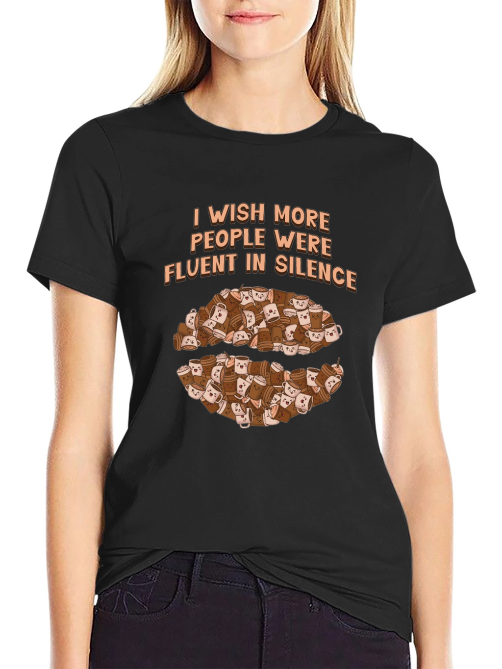 Fluent in Silence Coffee T-Shirt - Introvert Apparel