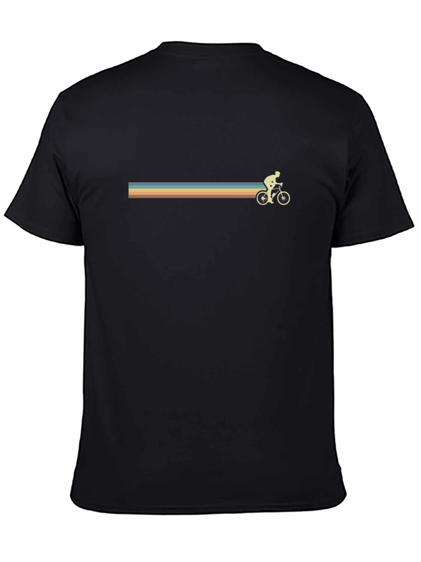 Retro Cyclist Graphic Black T-Shirt