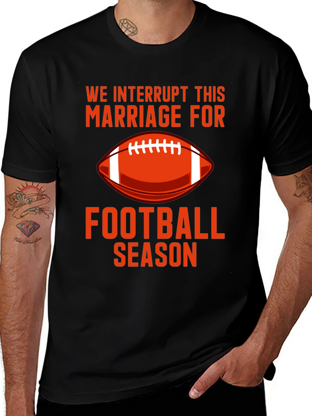 Football Season Marriage Interruption Graphic Tee