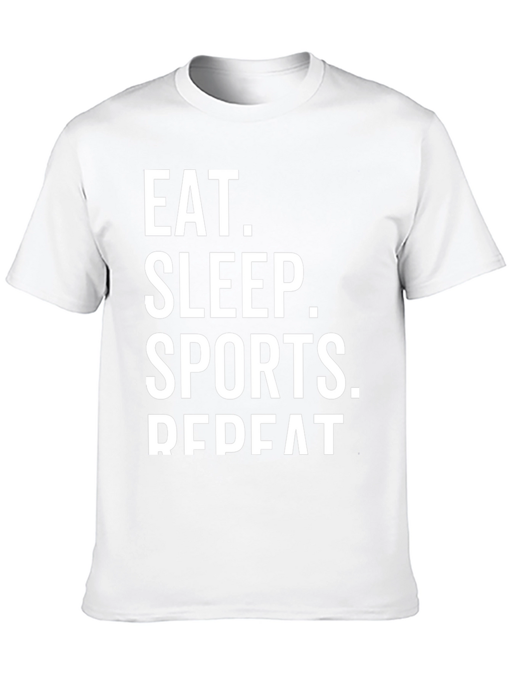 Eat Sleep Sports Repeat Black Graphic Tee