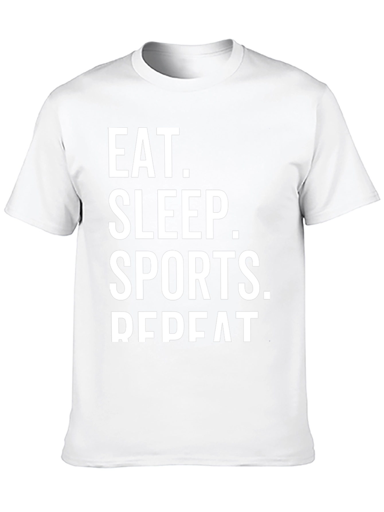 Eat Sleep Sports Repeat Black Graphic Tee