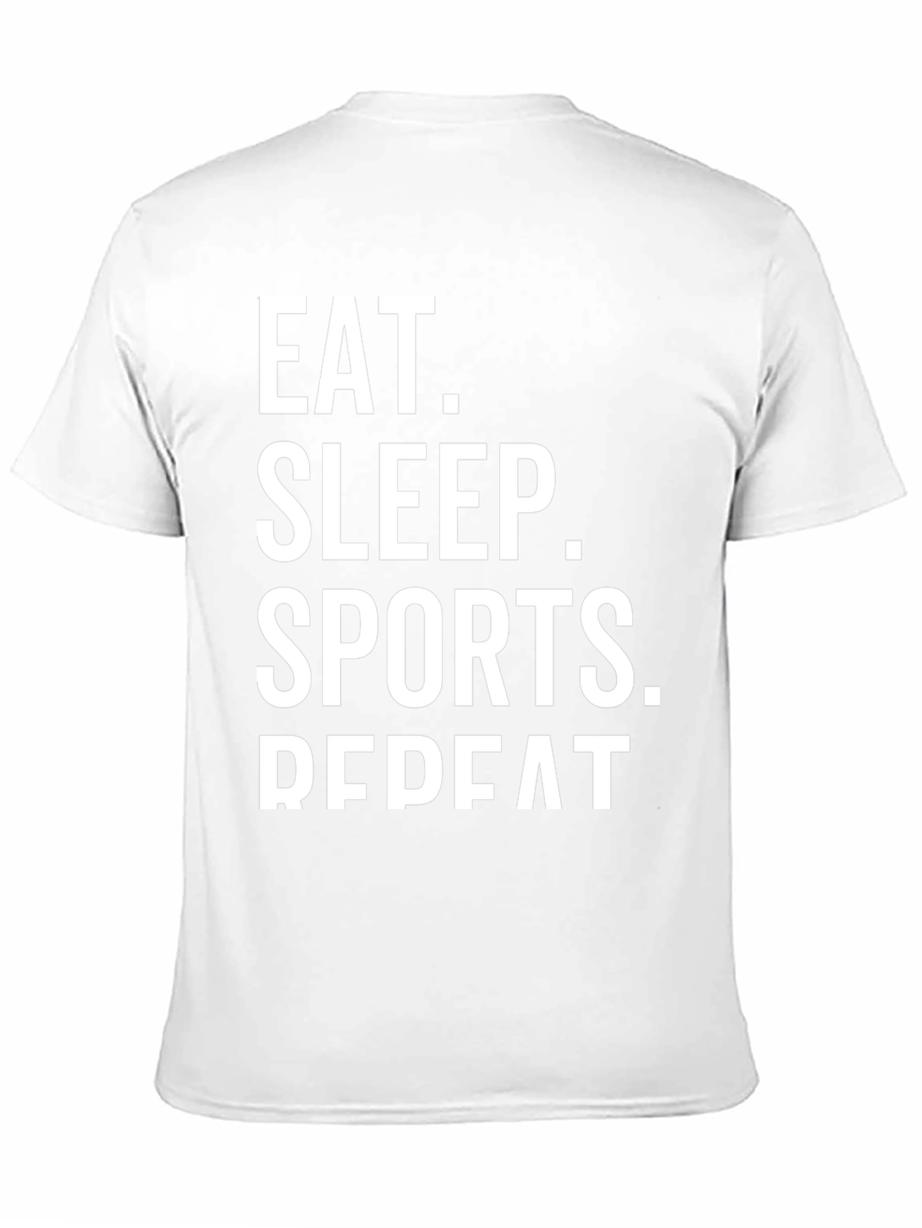 Eat Sleep Sports Repeat Black Graphic Tee