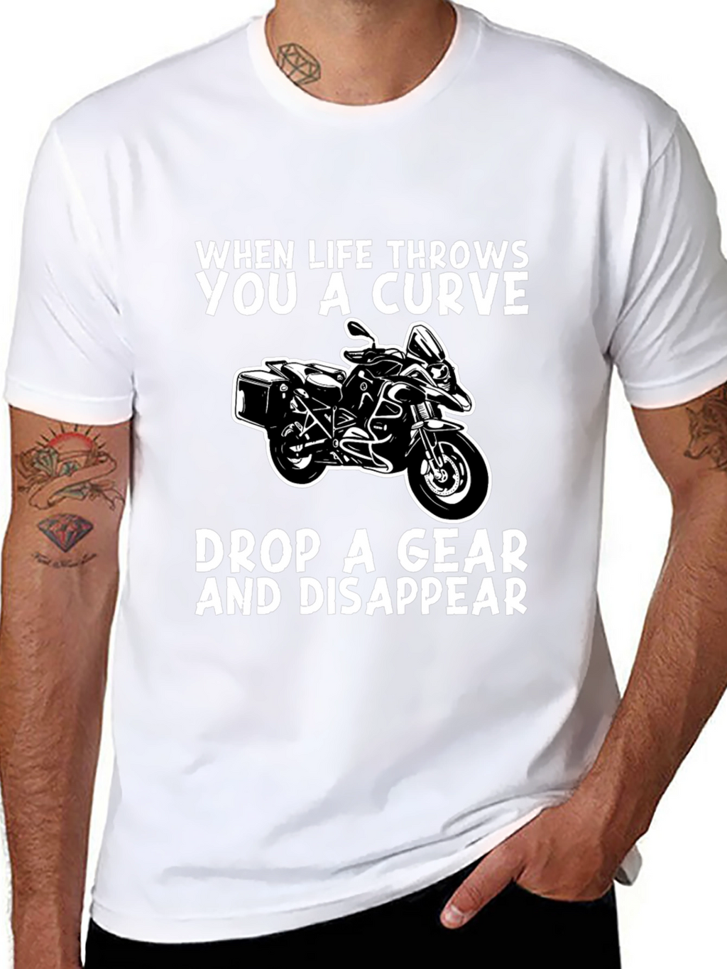 Curve Drop Gear Motorcycle Graphic Tee