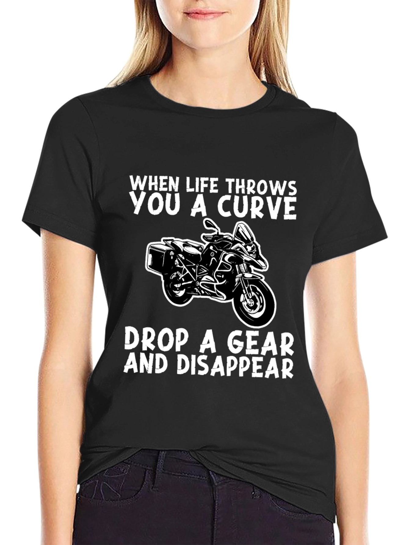 Curve Drop Gear Motorcycle Graphic Tee
