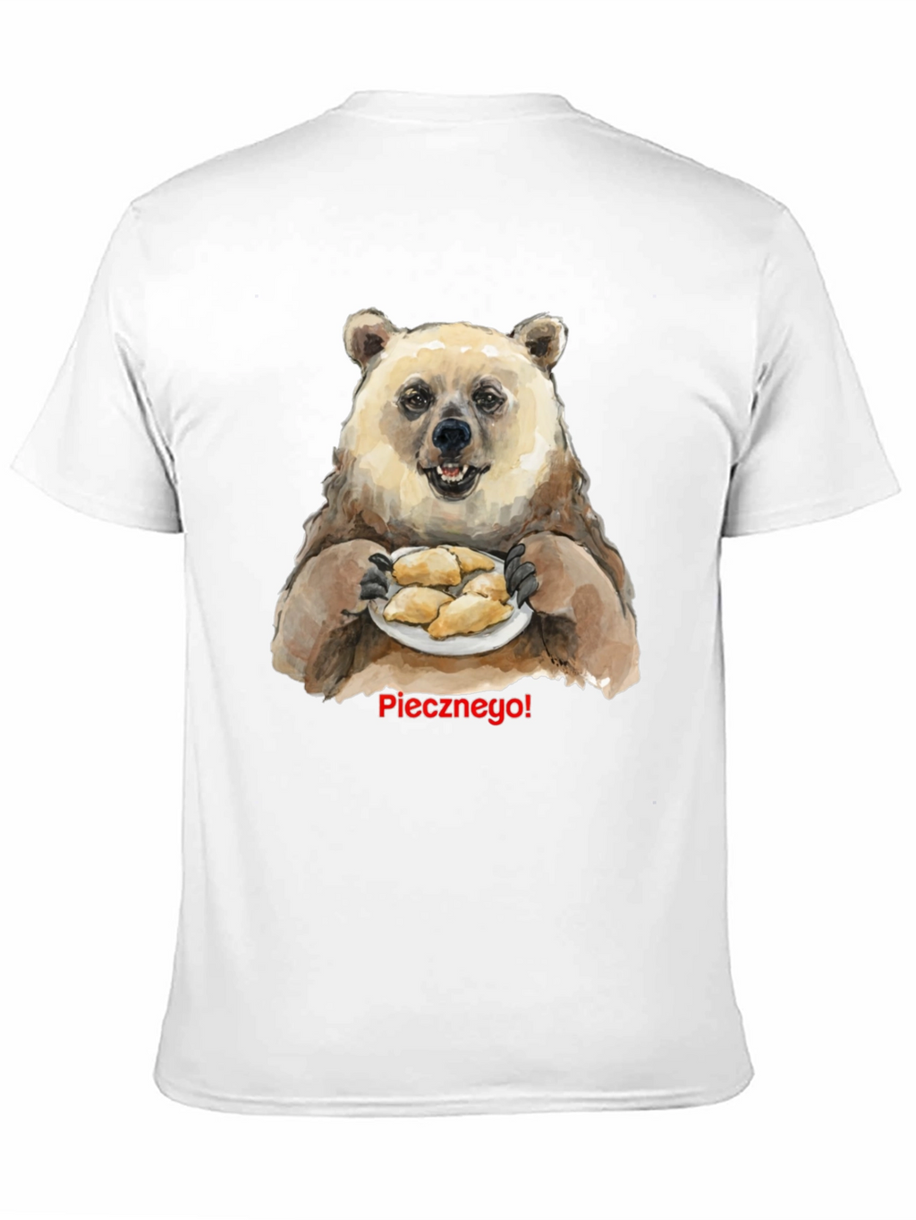Bear Eating Pierogi Funny T-Shirt