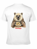 Bear Eating Pierogi Funny T-Shirt
