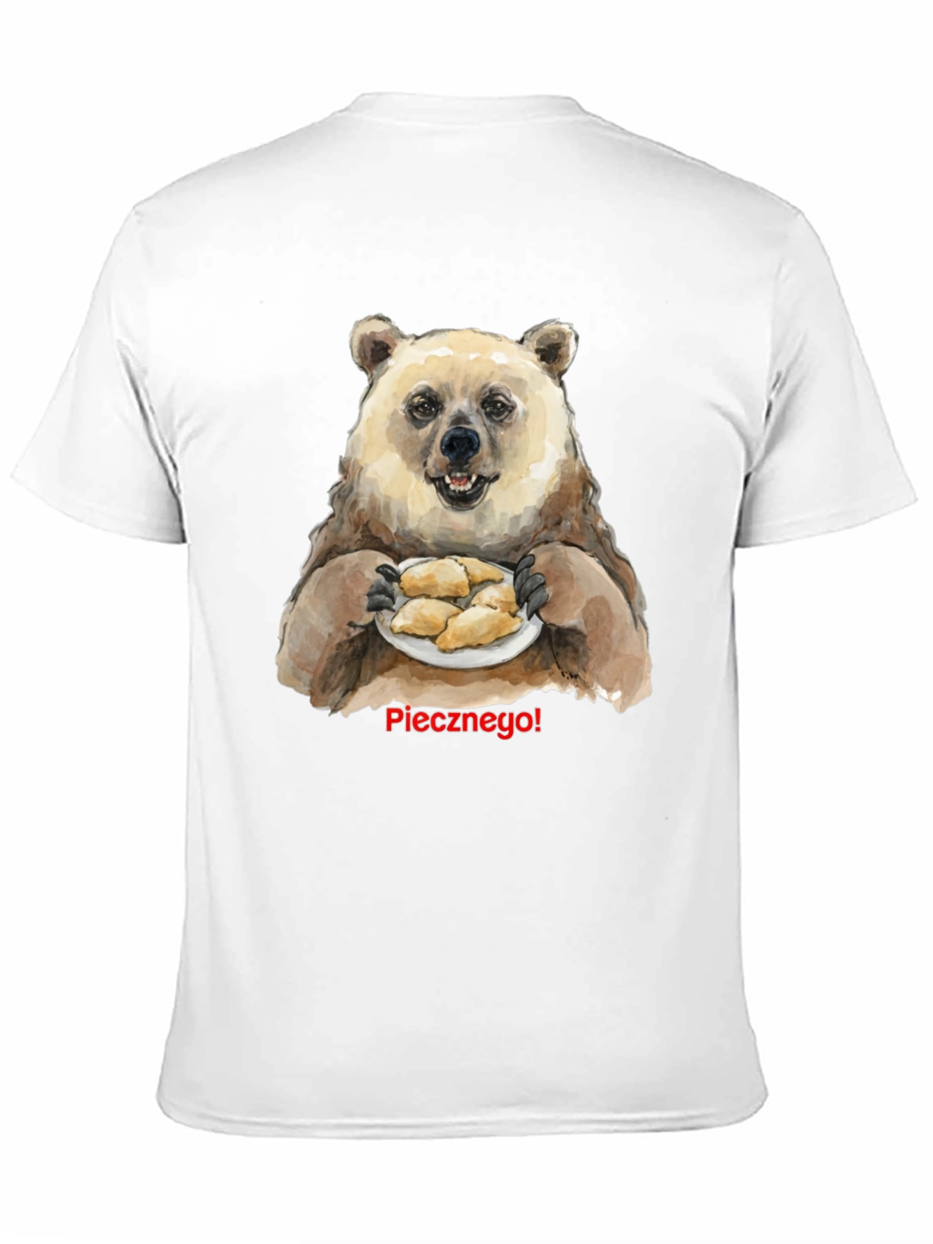 Bear Eating Pierogi Funny T-Shirt