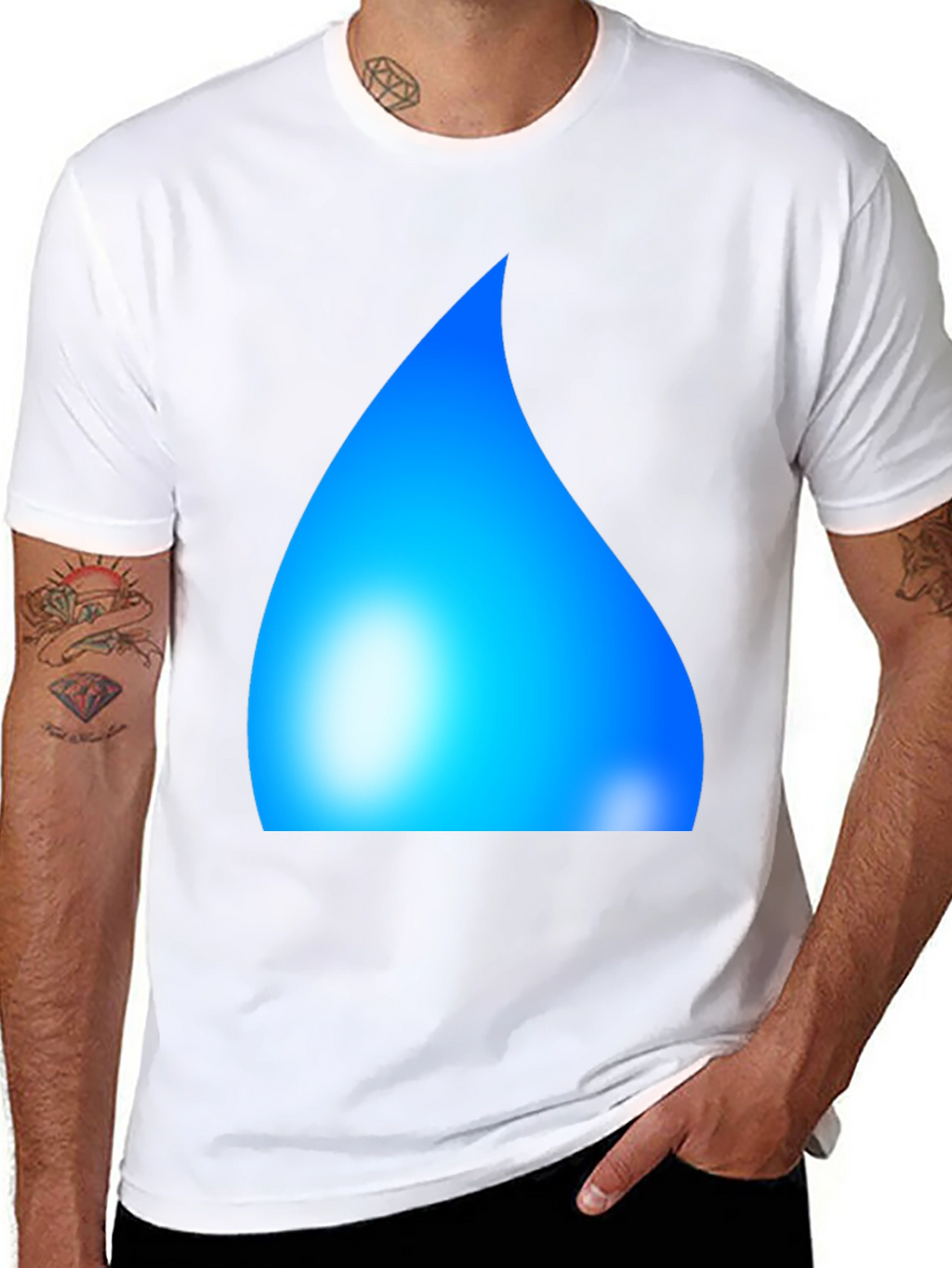 Cool Blue Graphic Tee - Soft Cotton Comfort