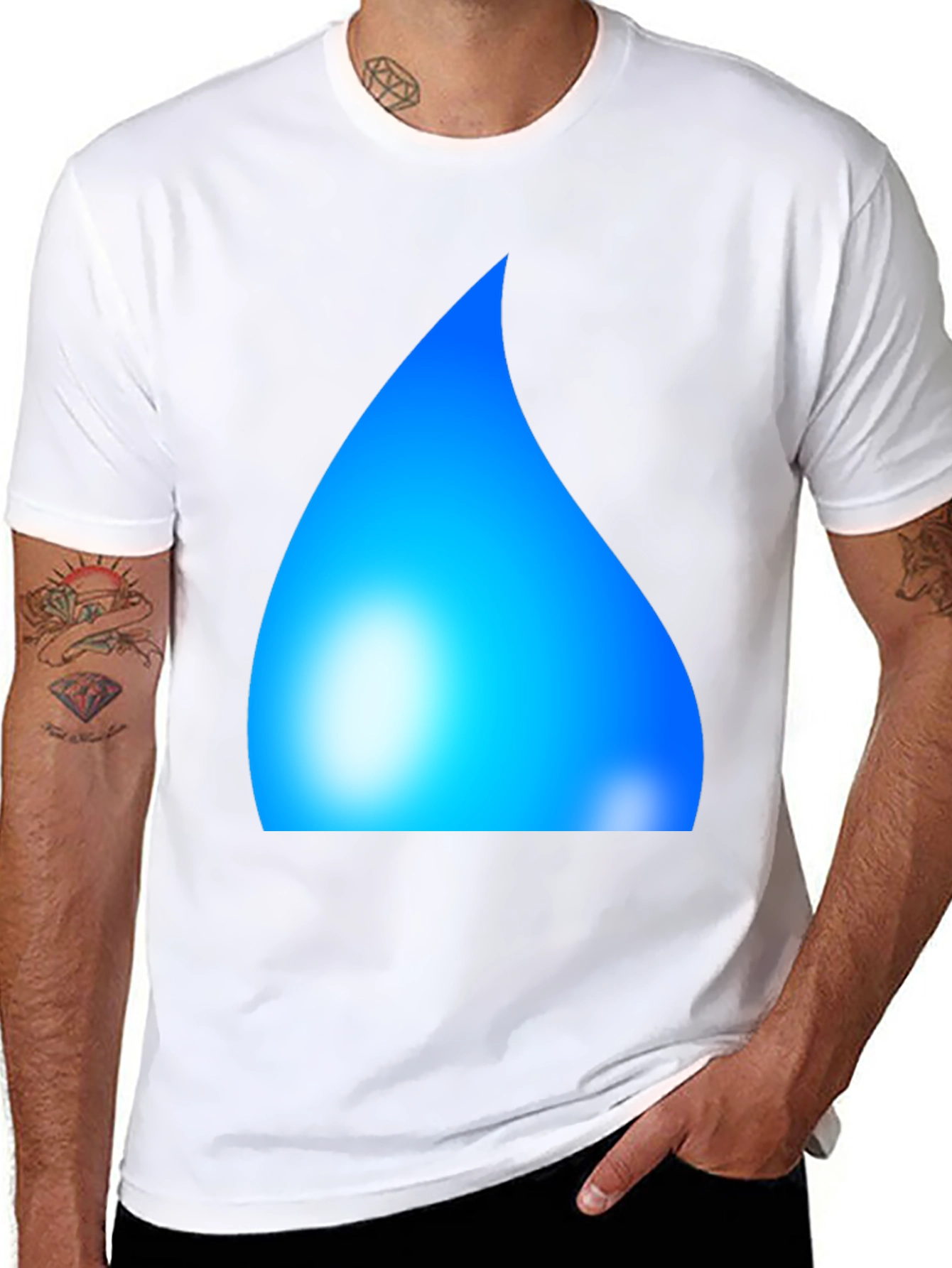 Cool Blue Graphic Tee - Soft Cotton Comfort