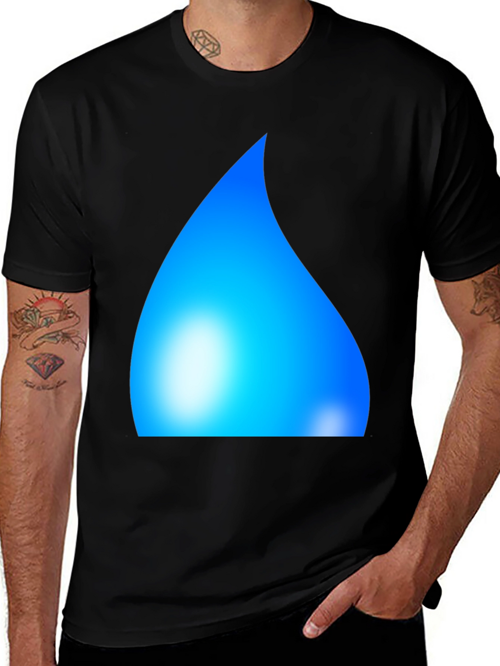 Cool Blue Graphic Tee - Soft Cotton Comfort