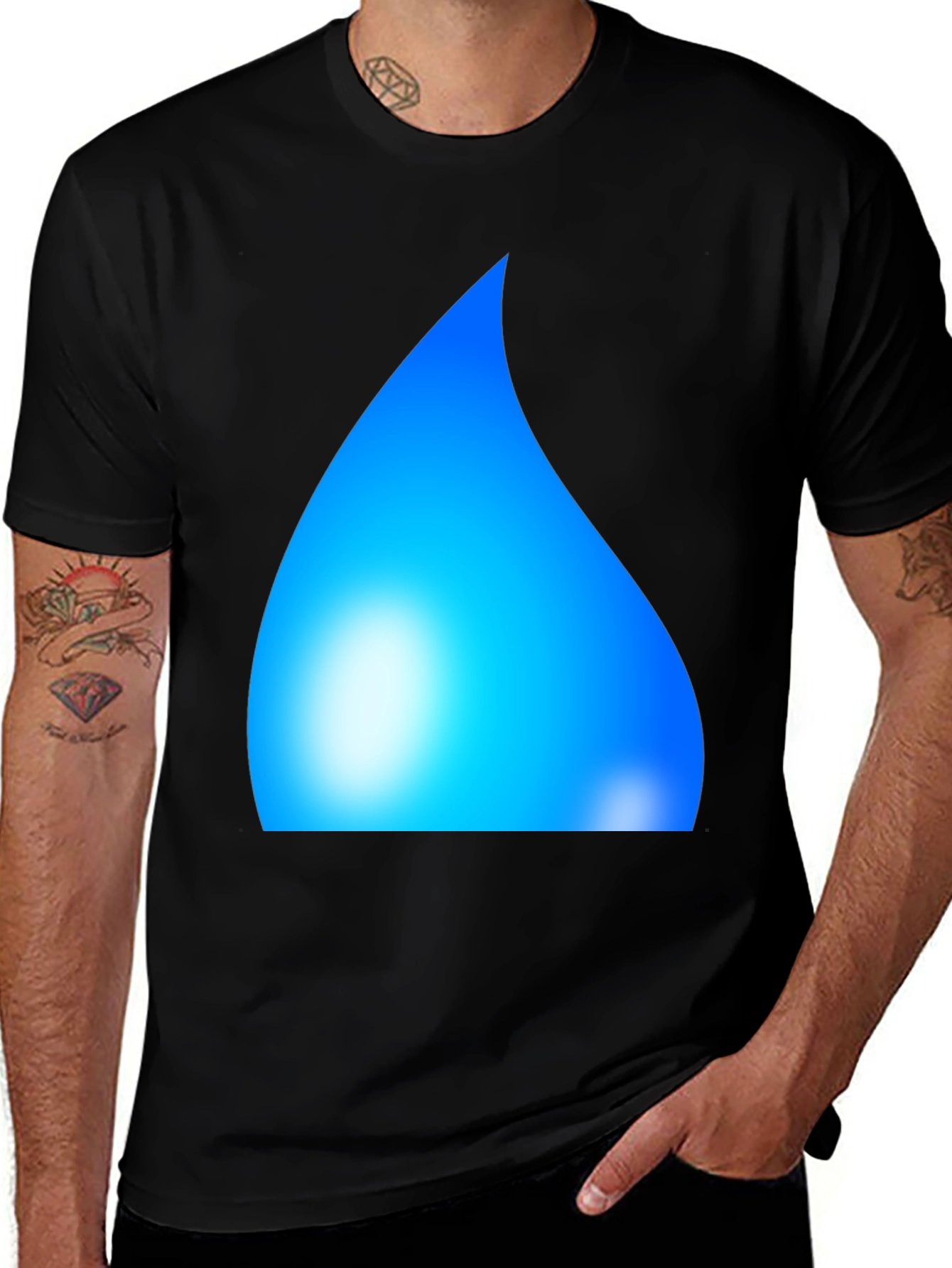 Cool Blue Graphic Tee - Soft Cotton Comfort