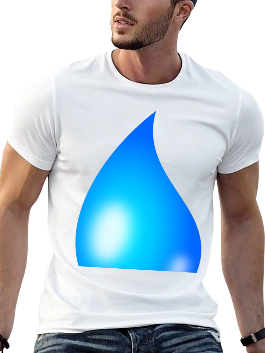 Cool Blue Graphic Tee - Soft Cotton Comfort