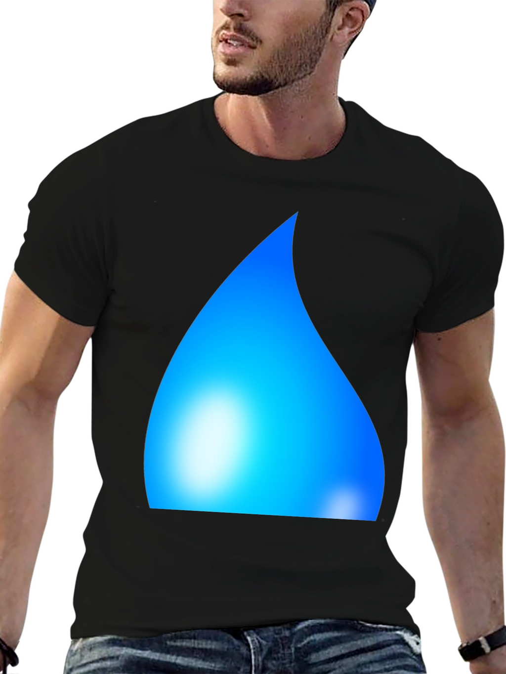 Cool Blue Graphic Tee - Soft Cotton Comfort