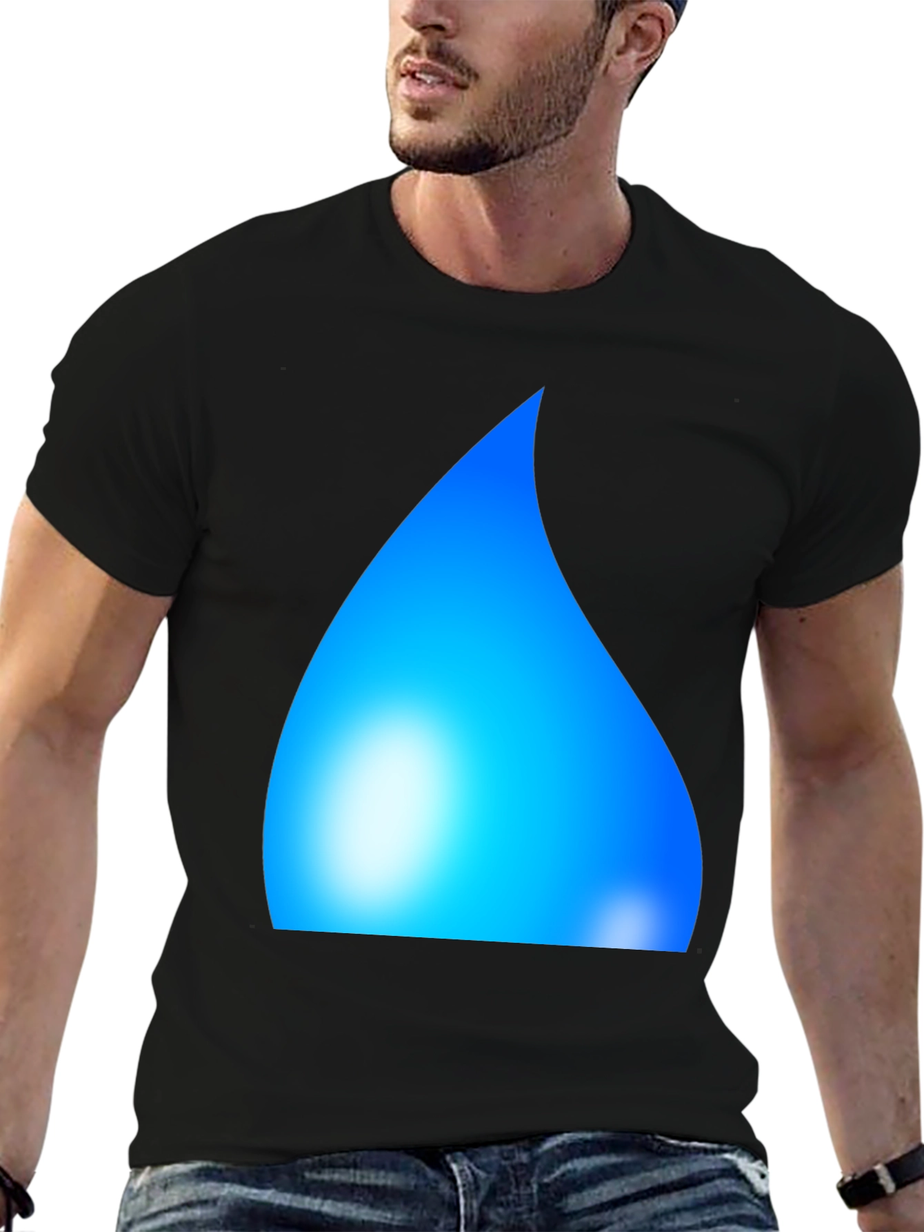 Cool Blue Graphic Tee - Soft Cotton Comfort