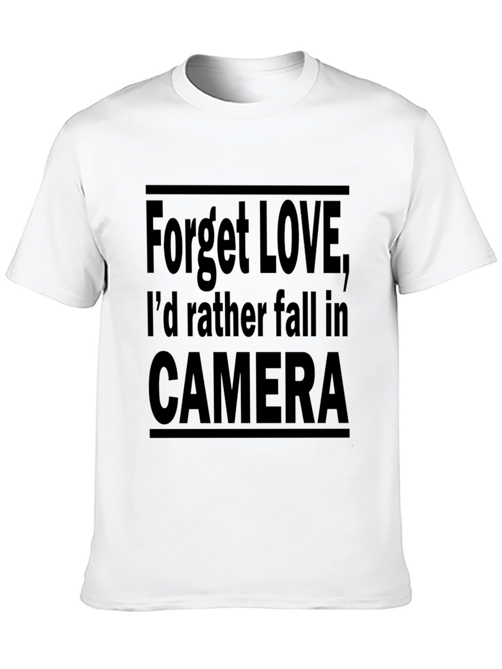 Forget Love Camera Black Graphic Tee
