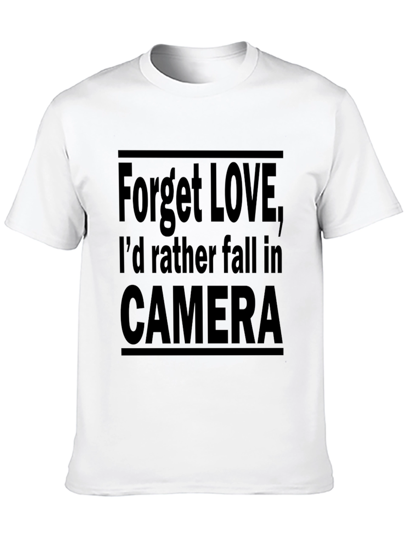 Forget Love Camera Black Graphic Tee