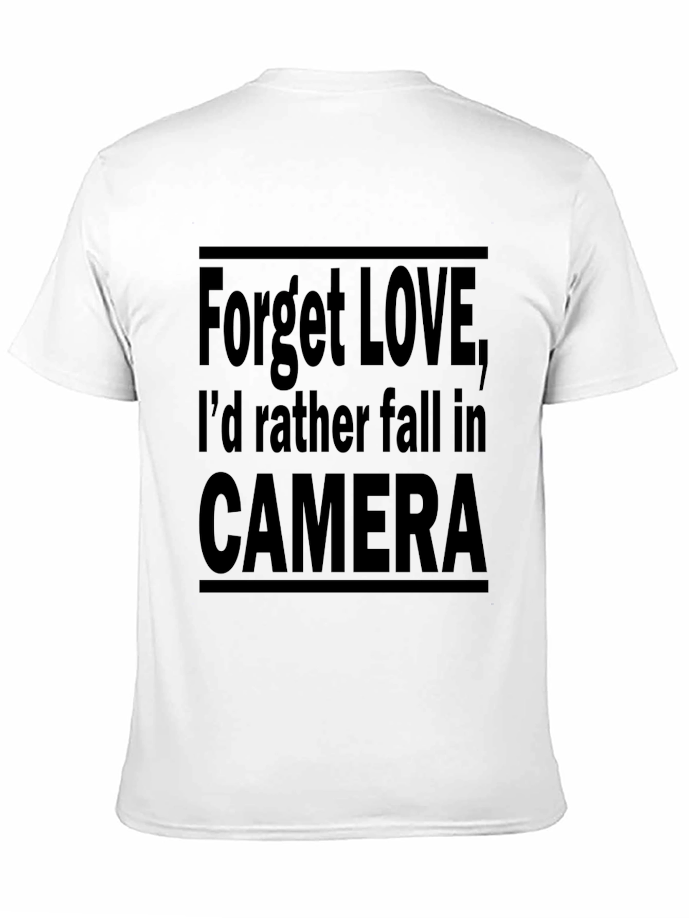 Forget Love Camera Black Graphic Tee