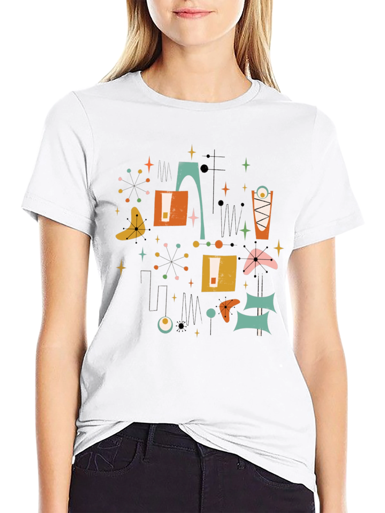 Retro Atomic Age T-Shirt - Mid-Century Modern Design