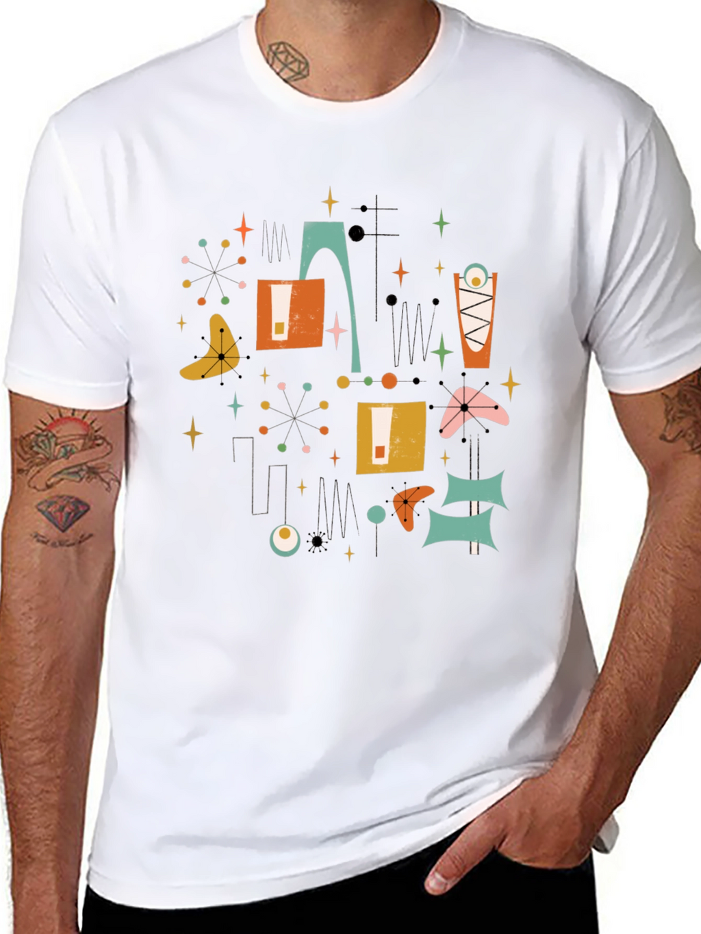Retro Atomic Age T-Shirt - Mid-Century Modern Design