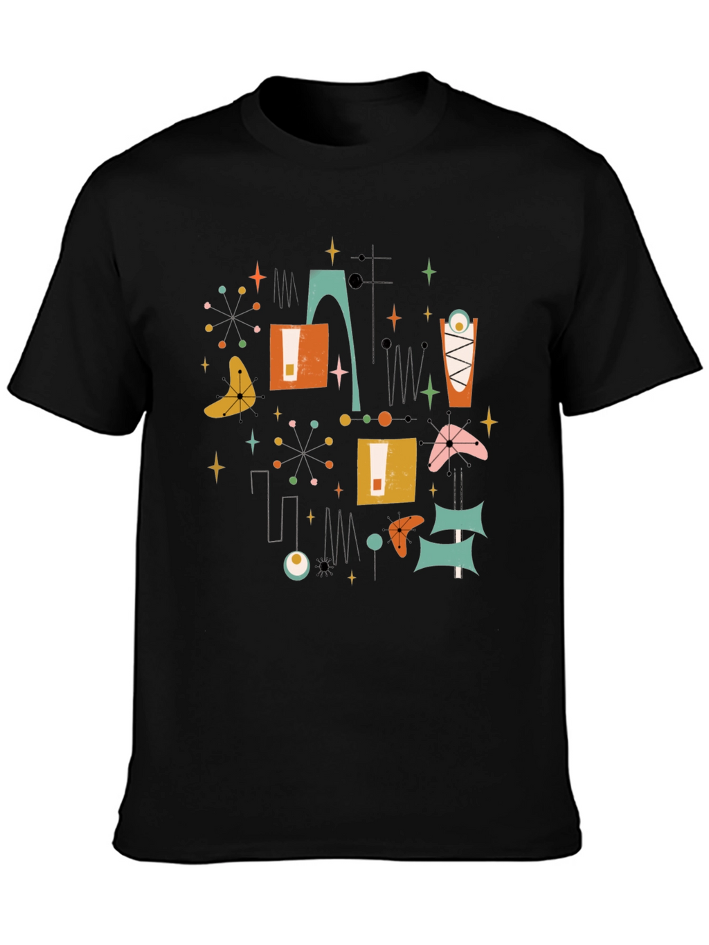 Retro Atomic Age T-Shirt - Mid-Century Modern Design