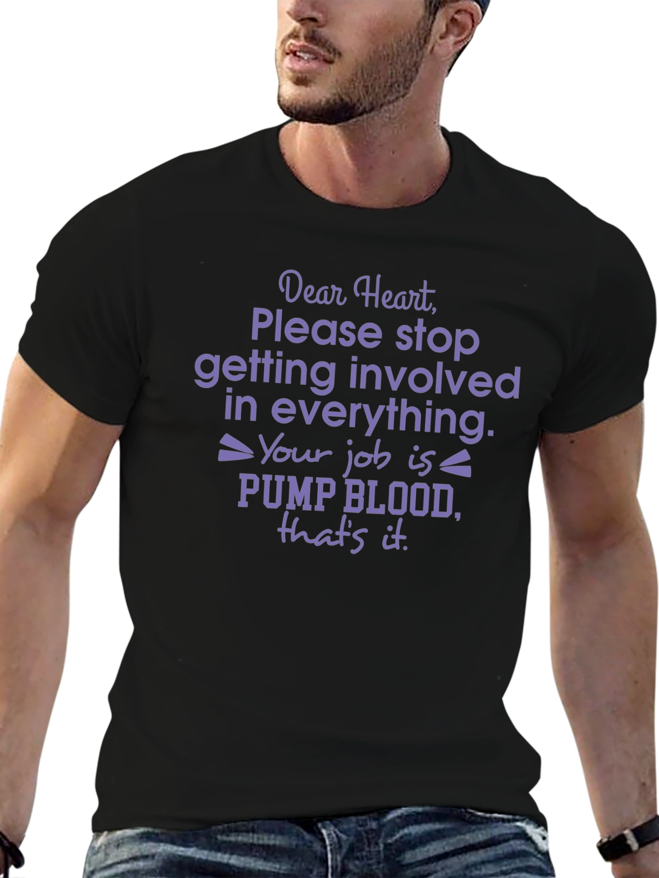 Dear Heart Funny Graphic T-Shirt