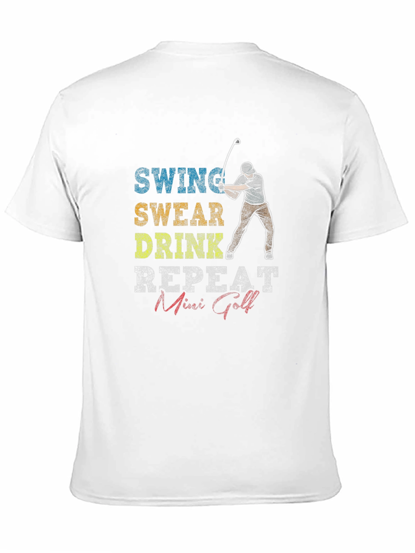 Swing Swear Drink Repeat Mini Golf Graphic Tee