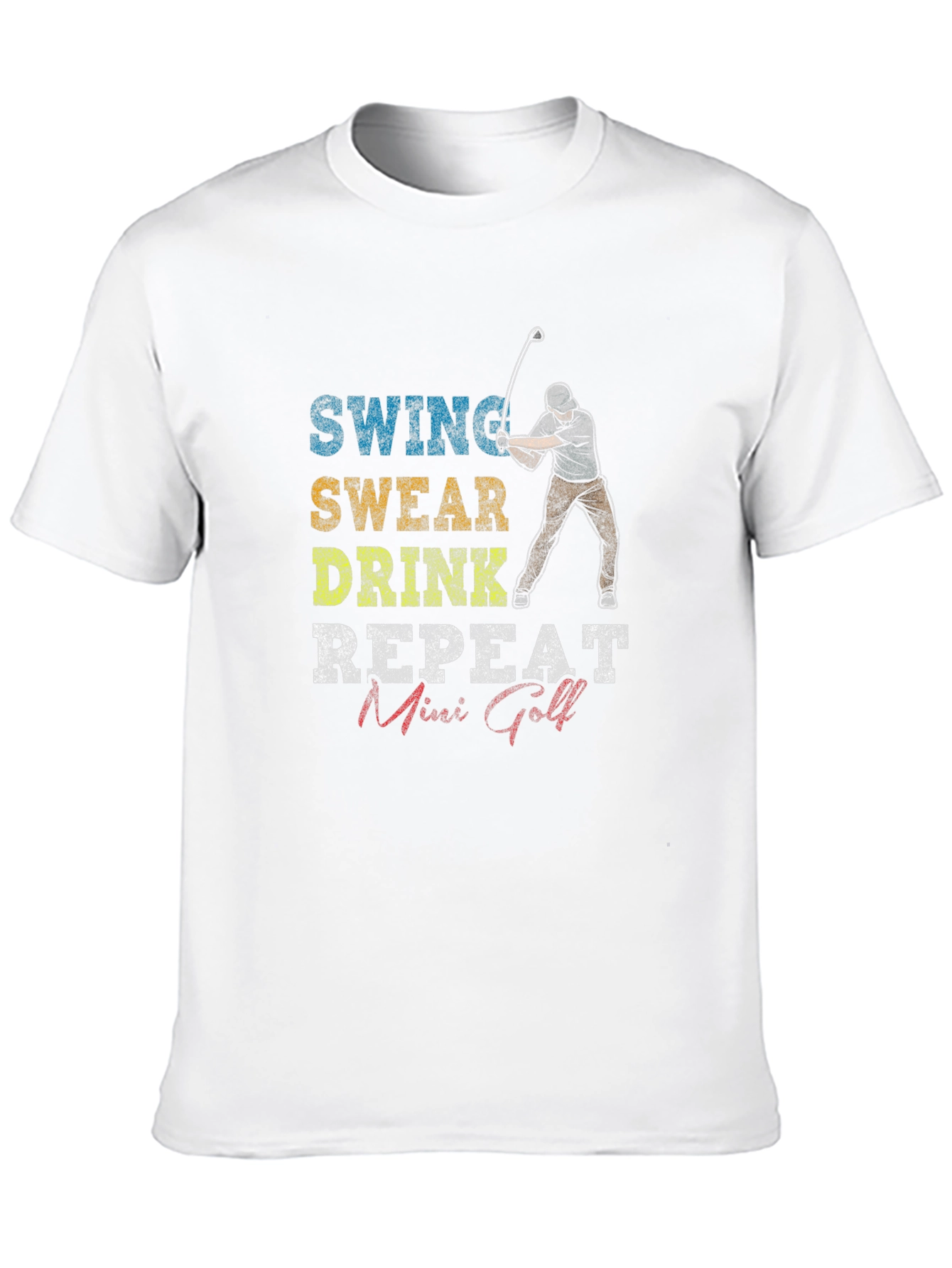 Swing Swear Drink Repeat Mini Golf Graphic Tee
