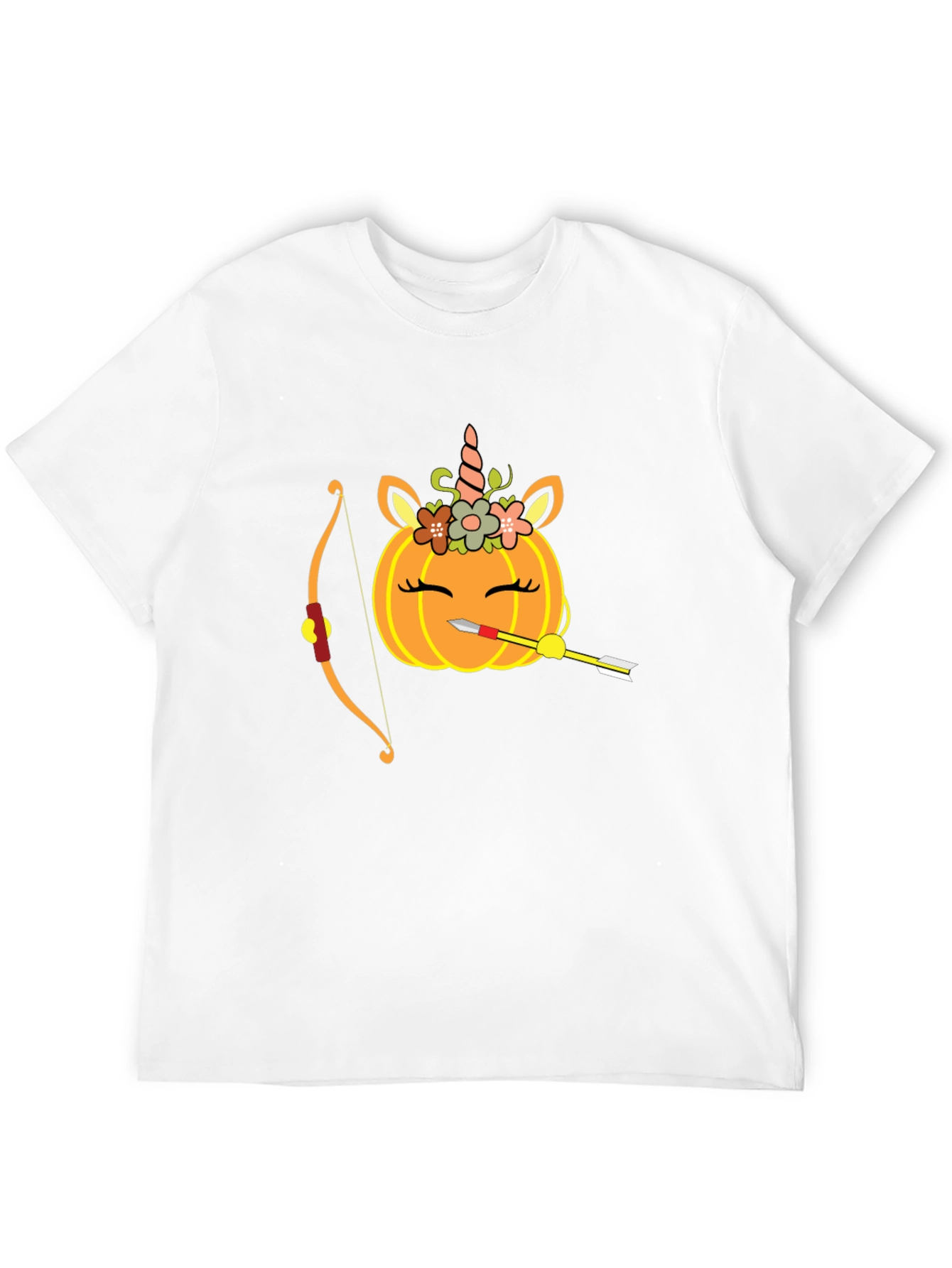 Unicorn Pumpkin Bow Arrow T-Shirt