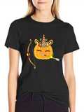 Unicorn Pumpkin Bow Arrow T-Shirt
