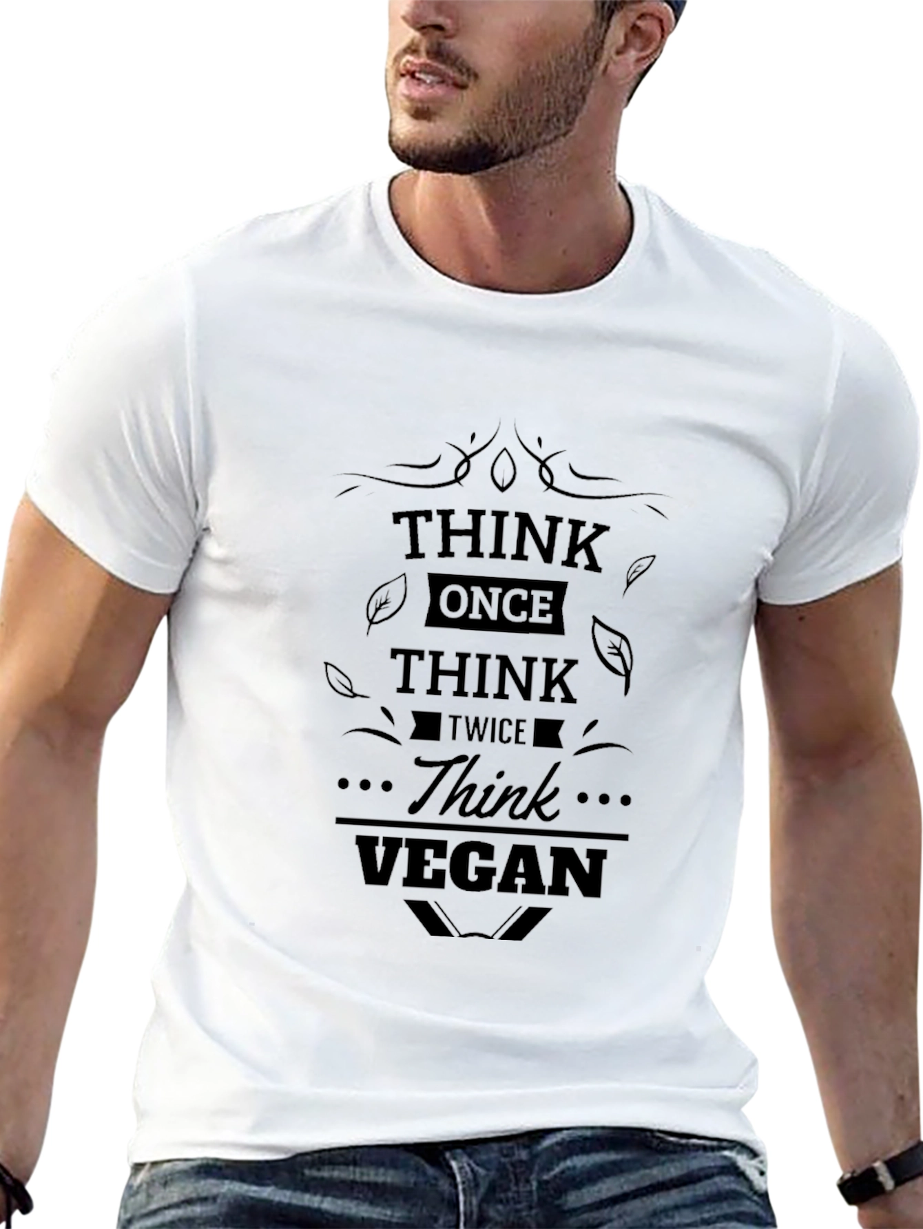 Think Vegan Black Graphic T-Shirt