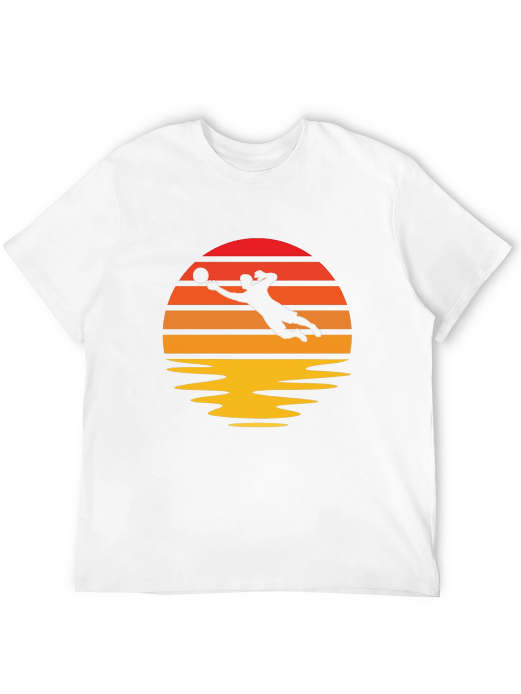 Volleyball Sunset Graphic Tee - Black
