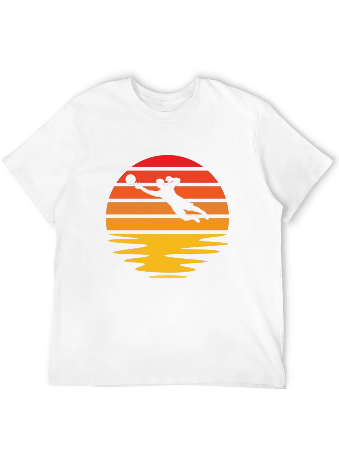 Volleyball Sunset Graphic Tee - Black