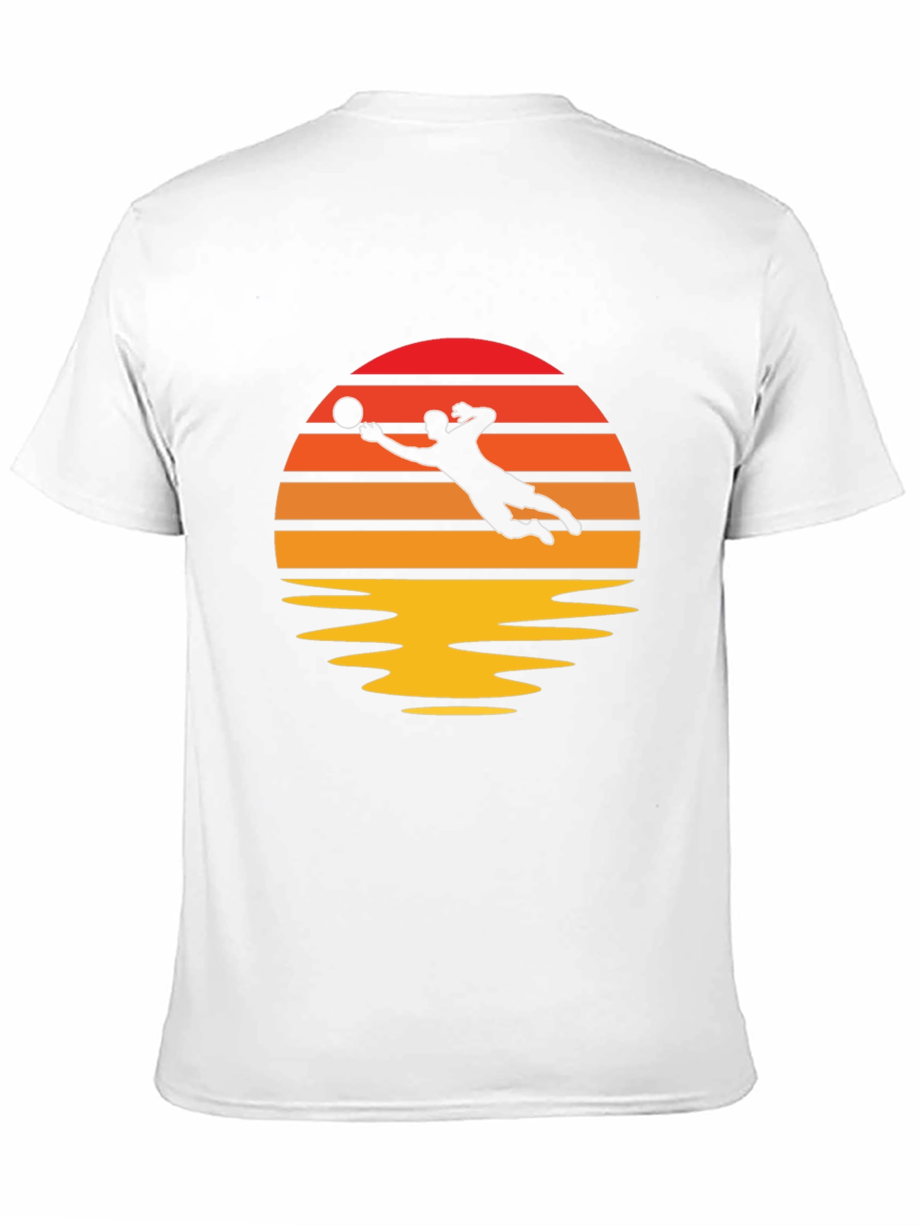Volleyball Sunset Graphic Tee - Black