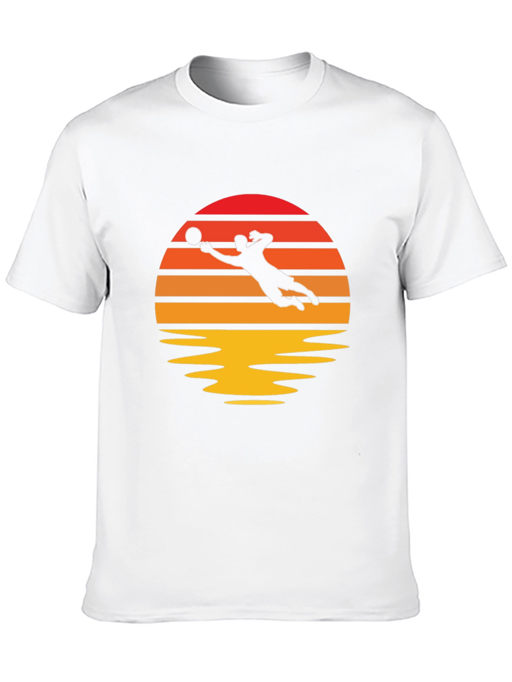 Volleyball Sunset Graphic Tee - Black