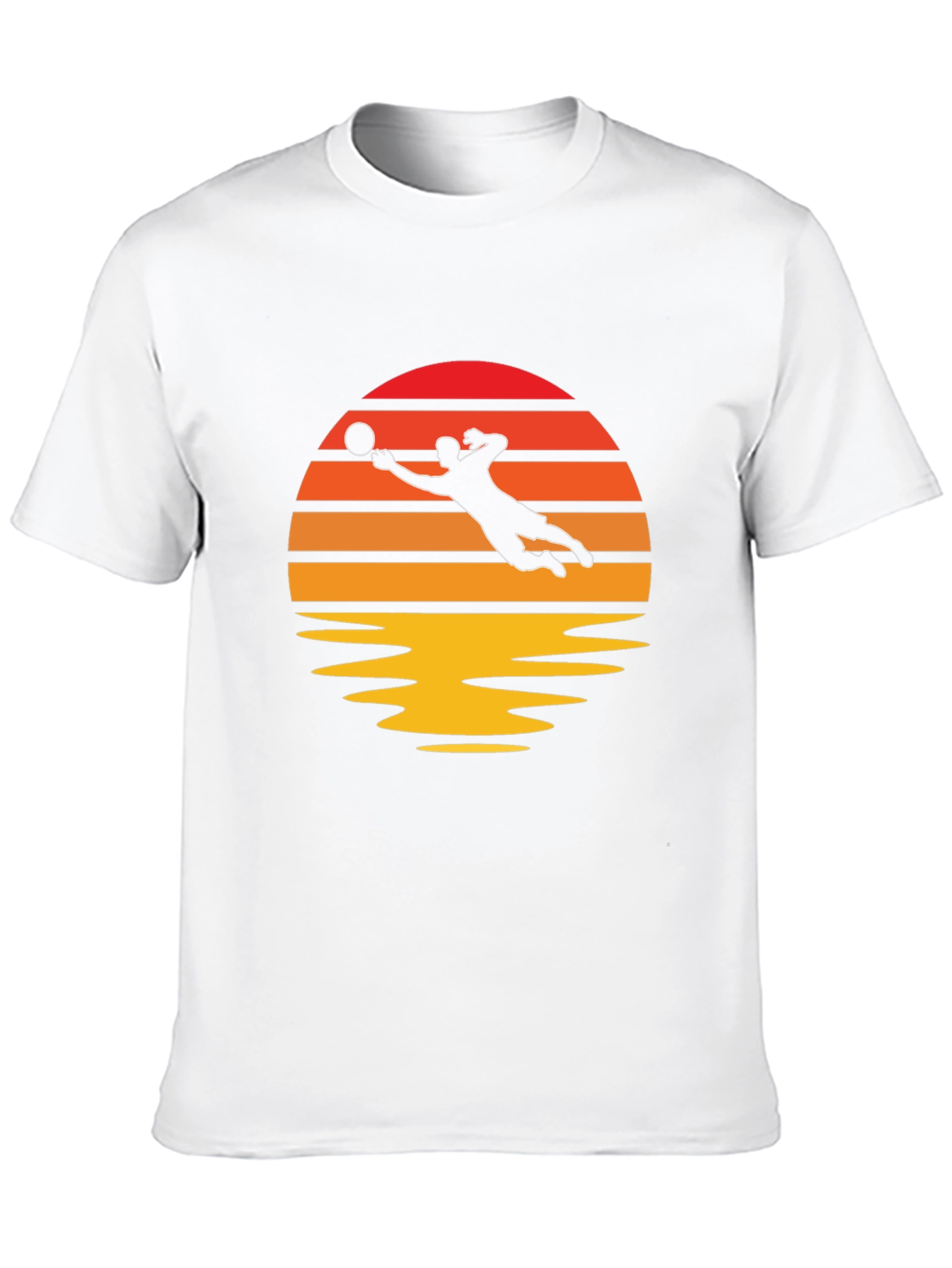 Volleyball Sunset Graphic Tee - Black