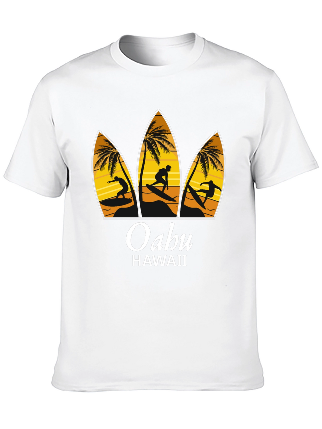 Oahu Hawaii Surfboard T-Shirt