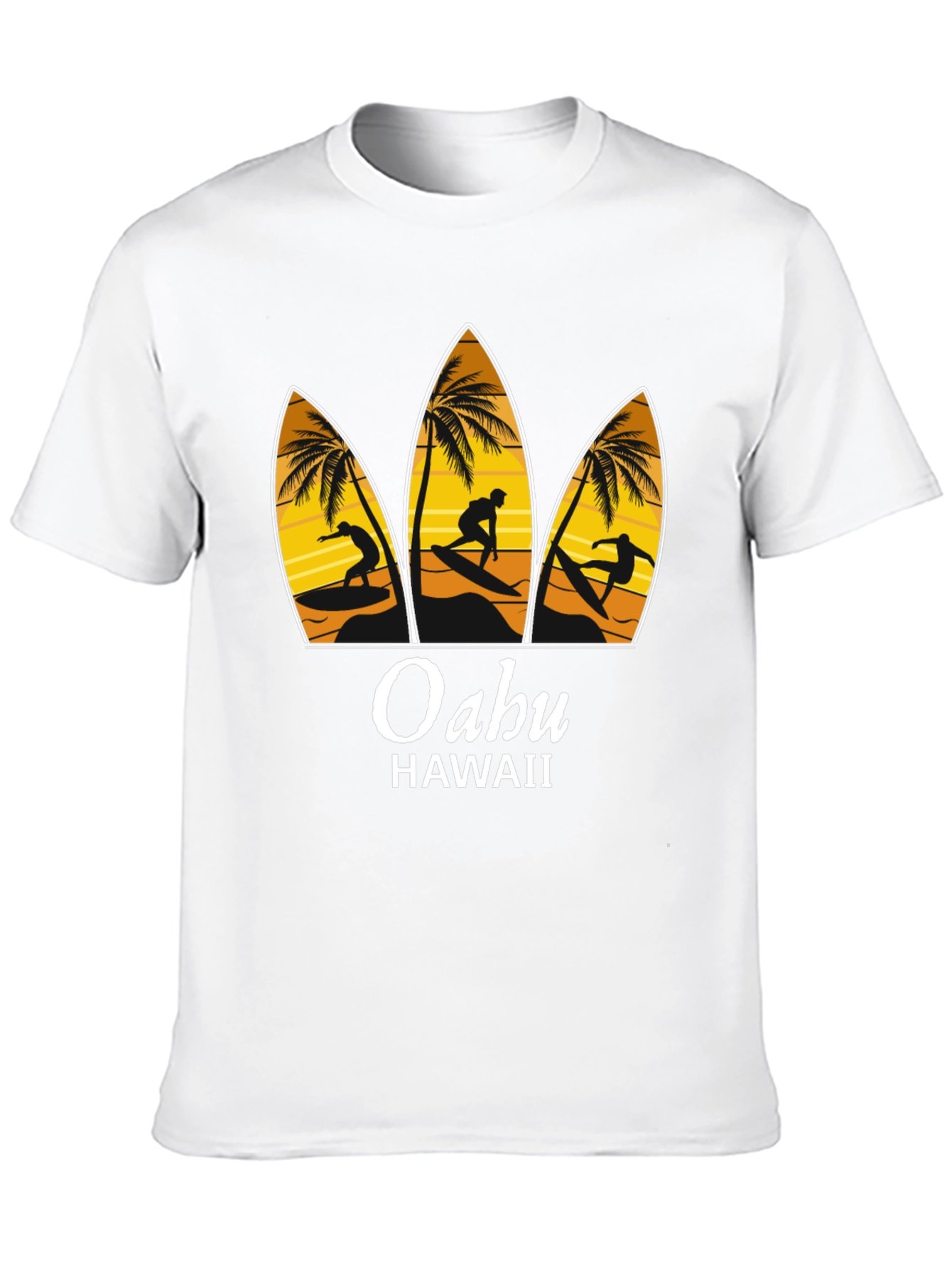 Oahu Hawaii Surfboard T-Shirt