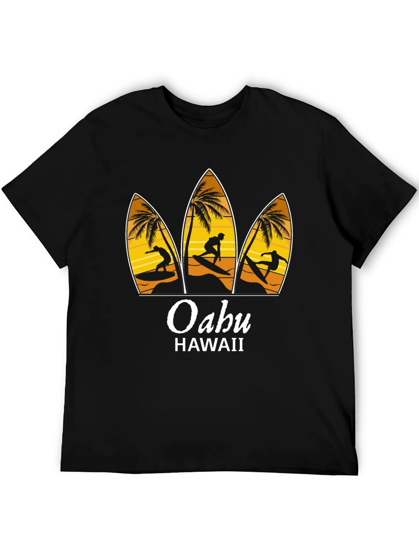 Oahu Hawaii Surfboard T-Shirt