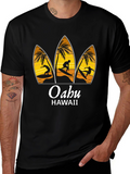 Oahu Hawaii Surfboard T-Shirt