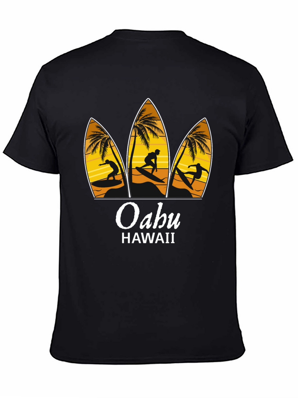 Oahu Hawaii Surfboard T-Shirt