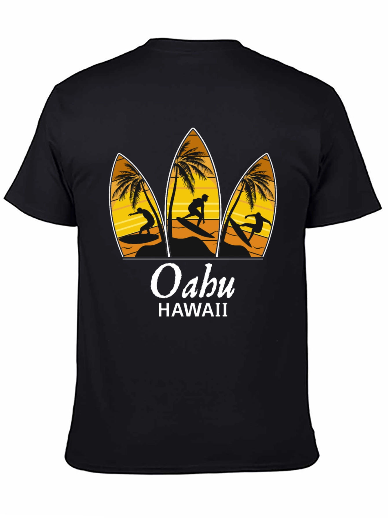 Oahu Hawaii Surfboard T-Shirt