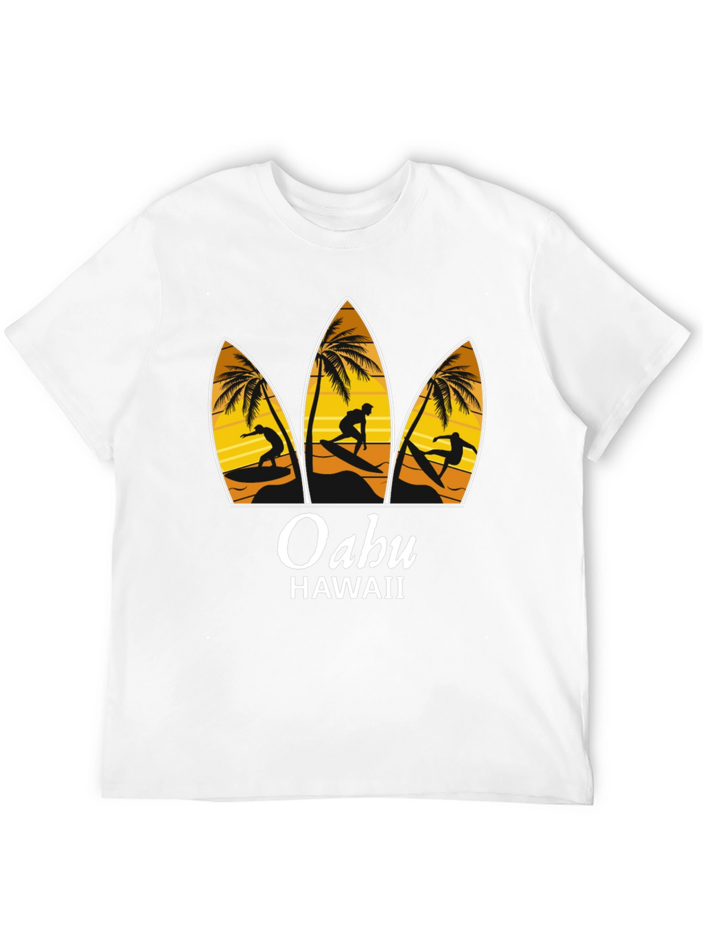 Oahu Hawaii Surfboard T-Shirt