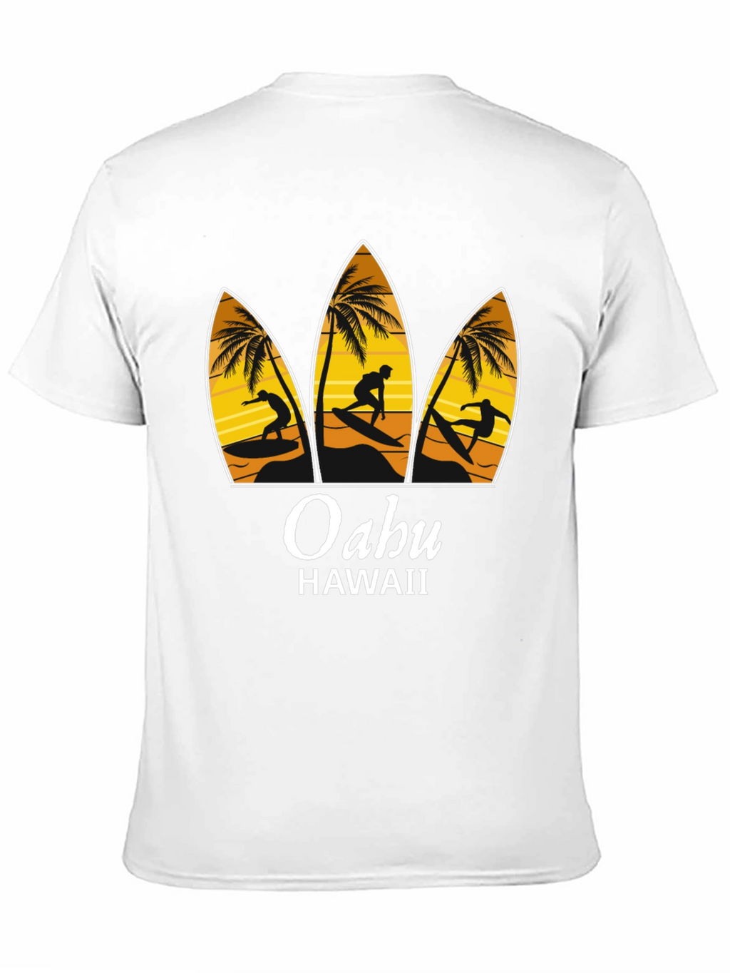 Oahu Hawaii Surfboard T-Shirt